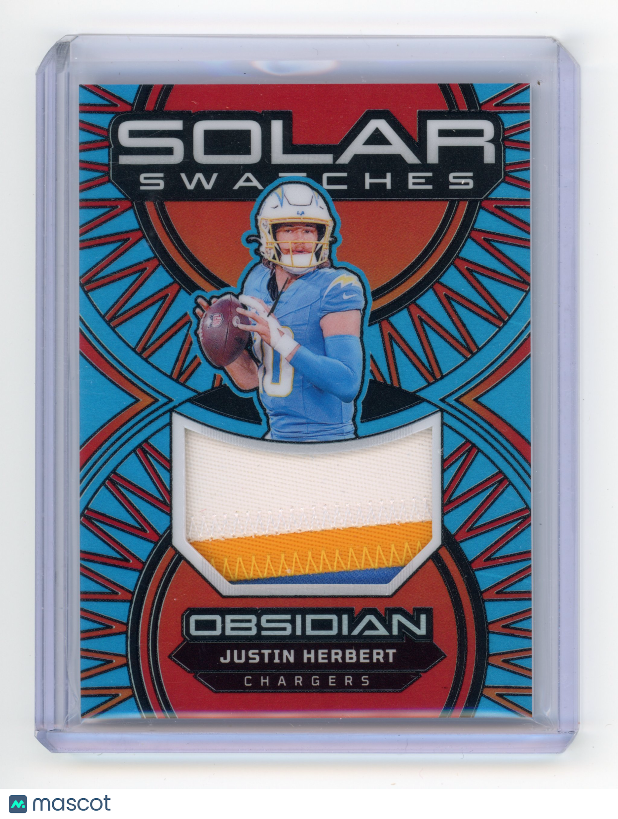 2024 Panini Obsidian Justin Herbert Solar Swatches Blue 07/25 #SS-JHT