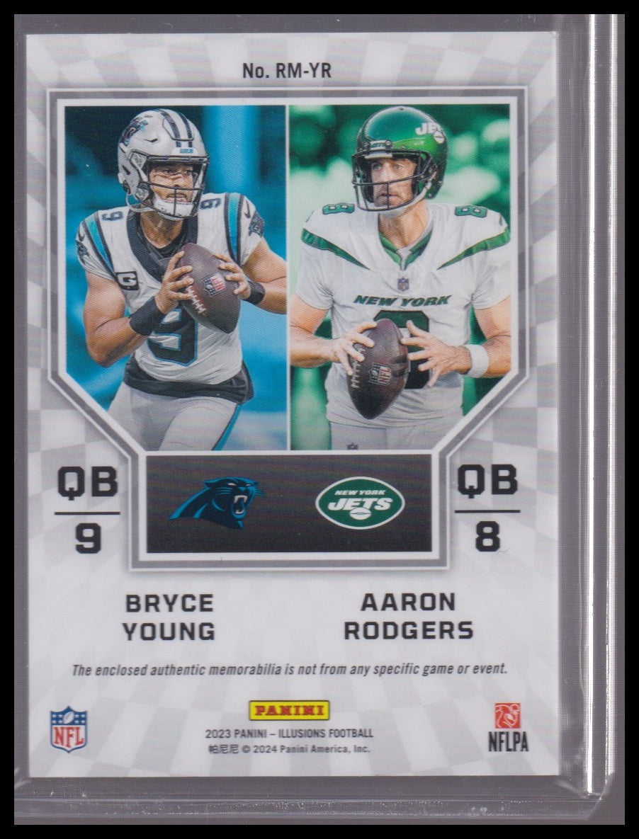 Rodgers Young 2023 Panini Illusions Rookie Idols Dual Memorabilia #RM-YR