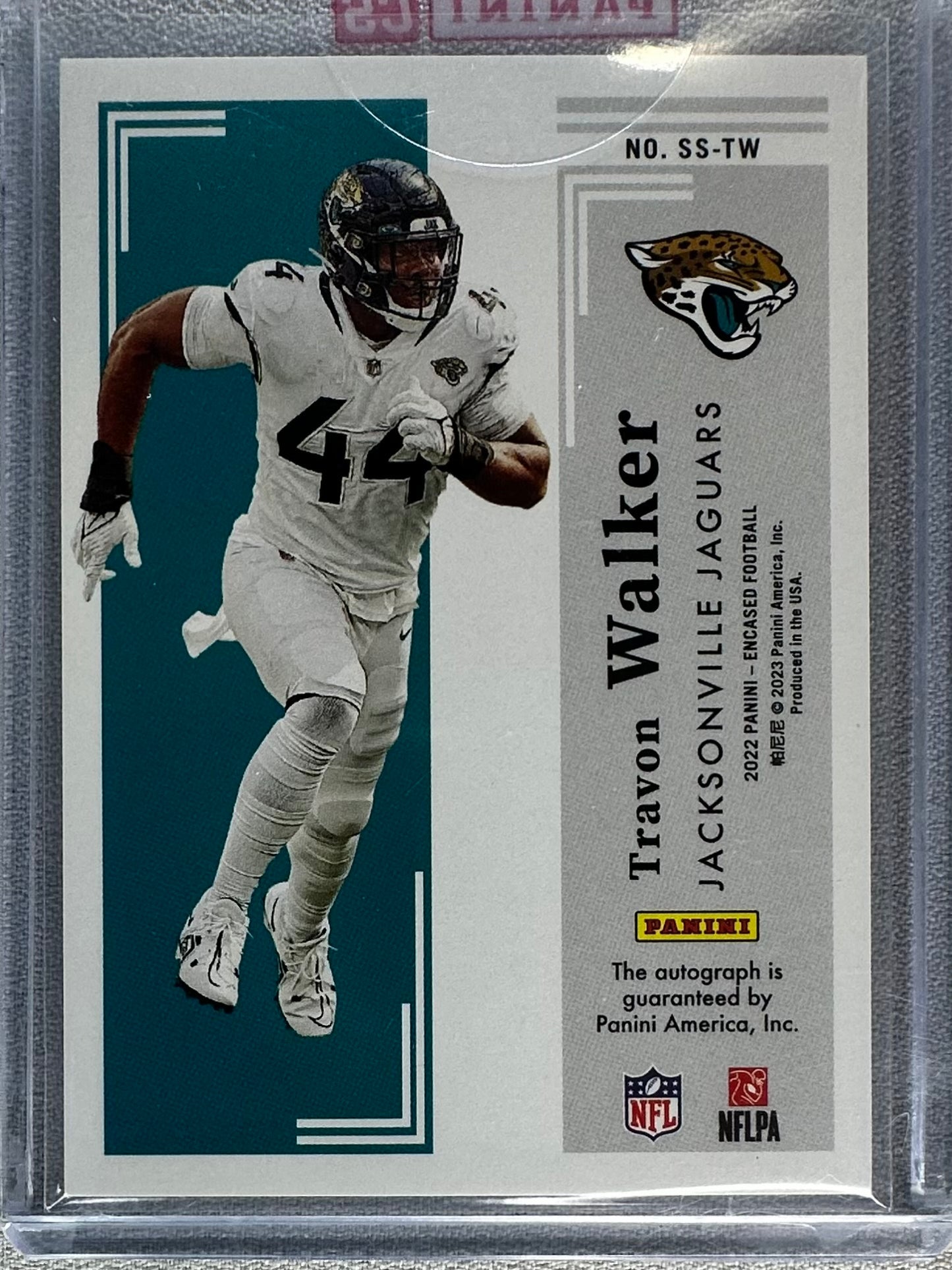 2022 Panini Encased Travon Walker Scripted Signatures /99 #SS-TW RC