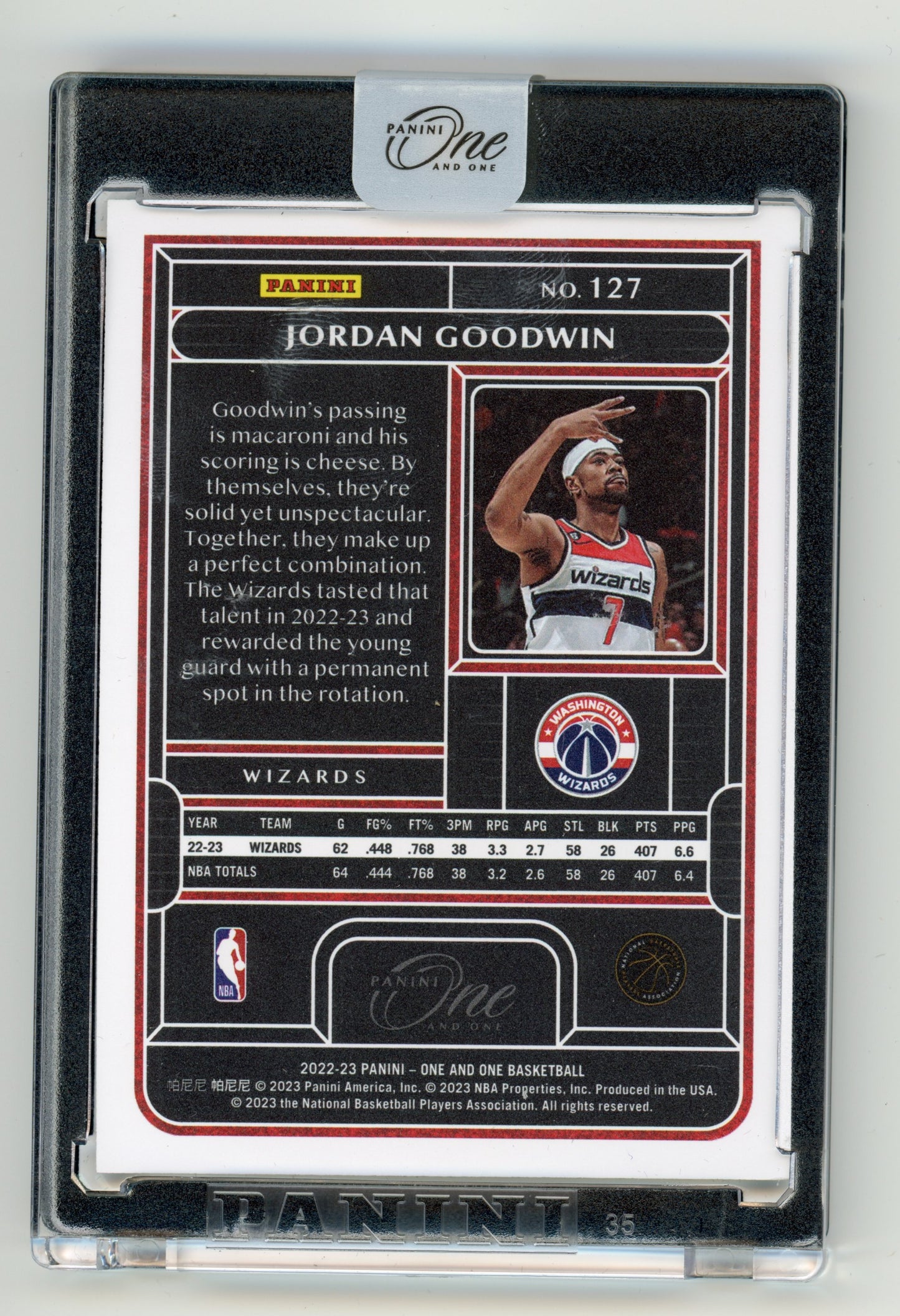 2022 Panini One and One Jordan Goodwin Gold RC 04/10 #127
