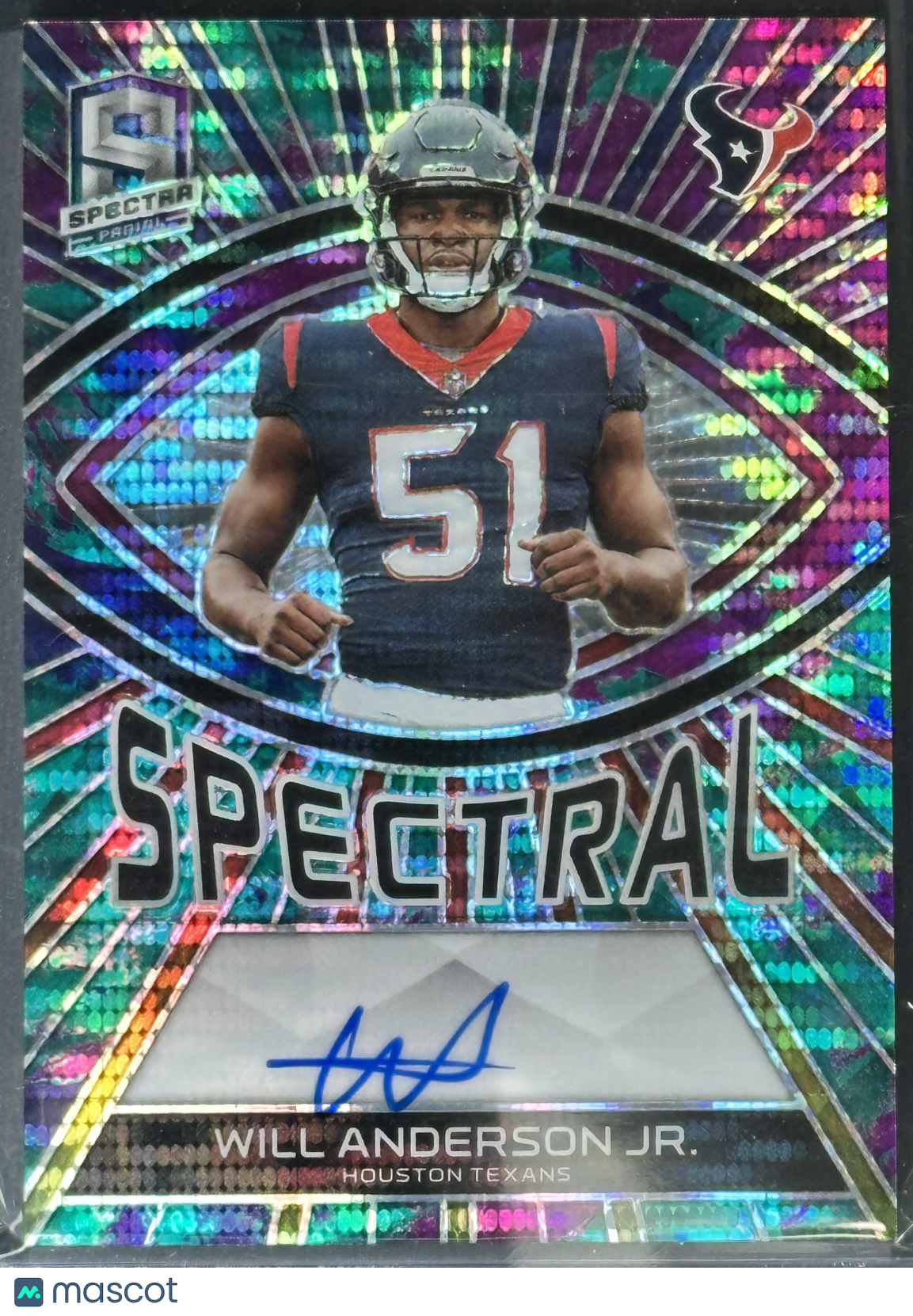 Will Anderson Jr. 2023 Panini Spectra Spectral Signatures Celestial /99 #SS-WAJ