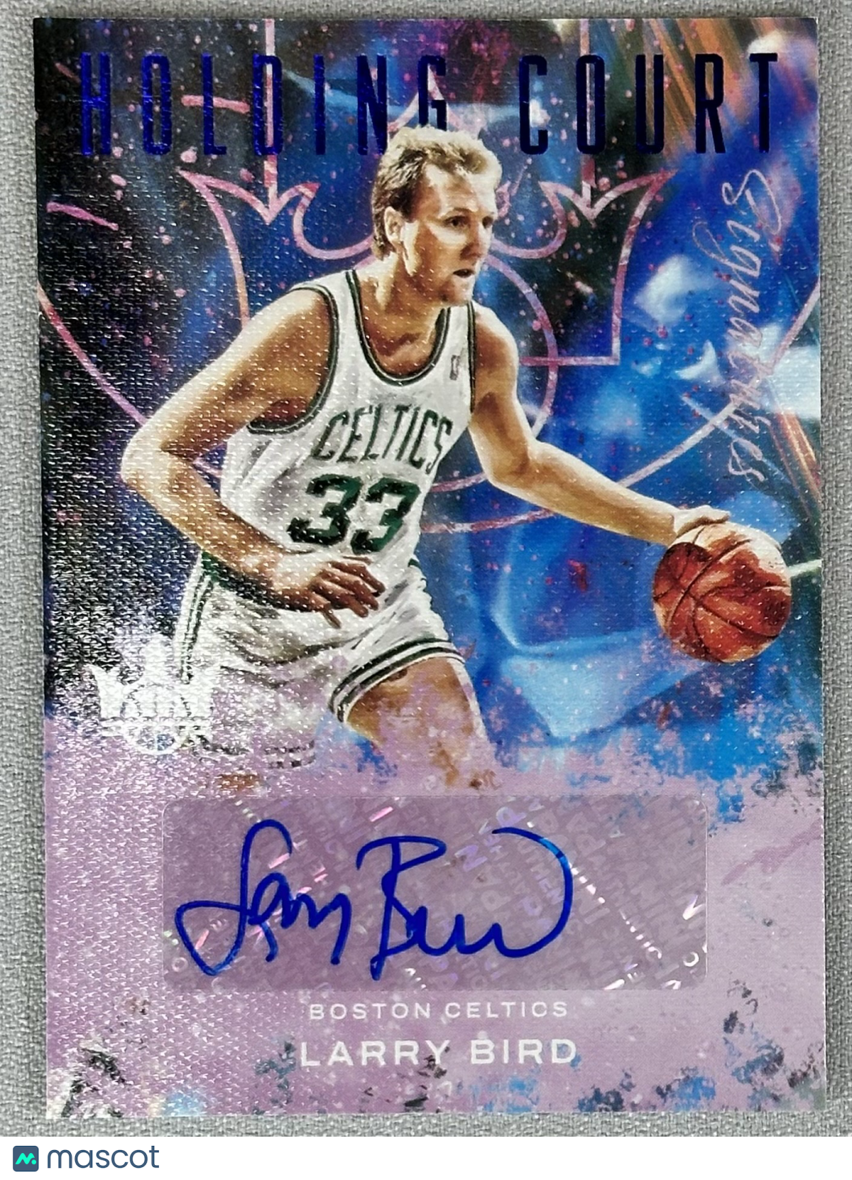 2021 Panini Court Kings Larry Bird Holding Court Sapphire /25 #HC-LBD