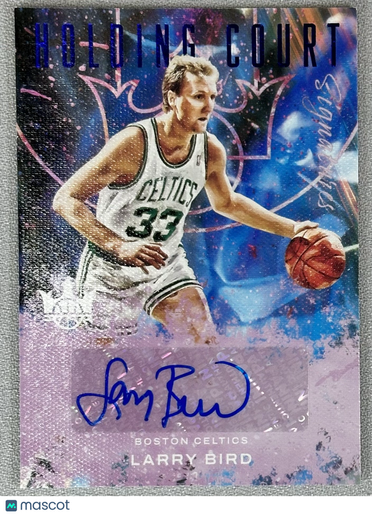 2021 Panini Court Kings Larry Bird Holding Court Sapphire /25 #HC-LBD