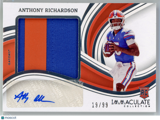 2023 Panini Immaculate Collegiate Anthony Richardson RPA /99 #PPRA-ANR