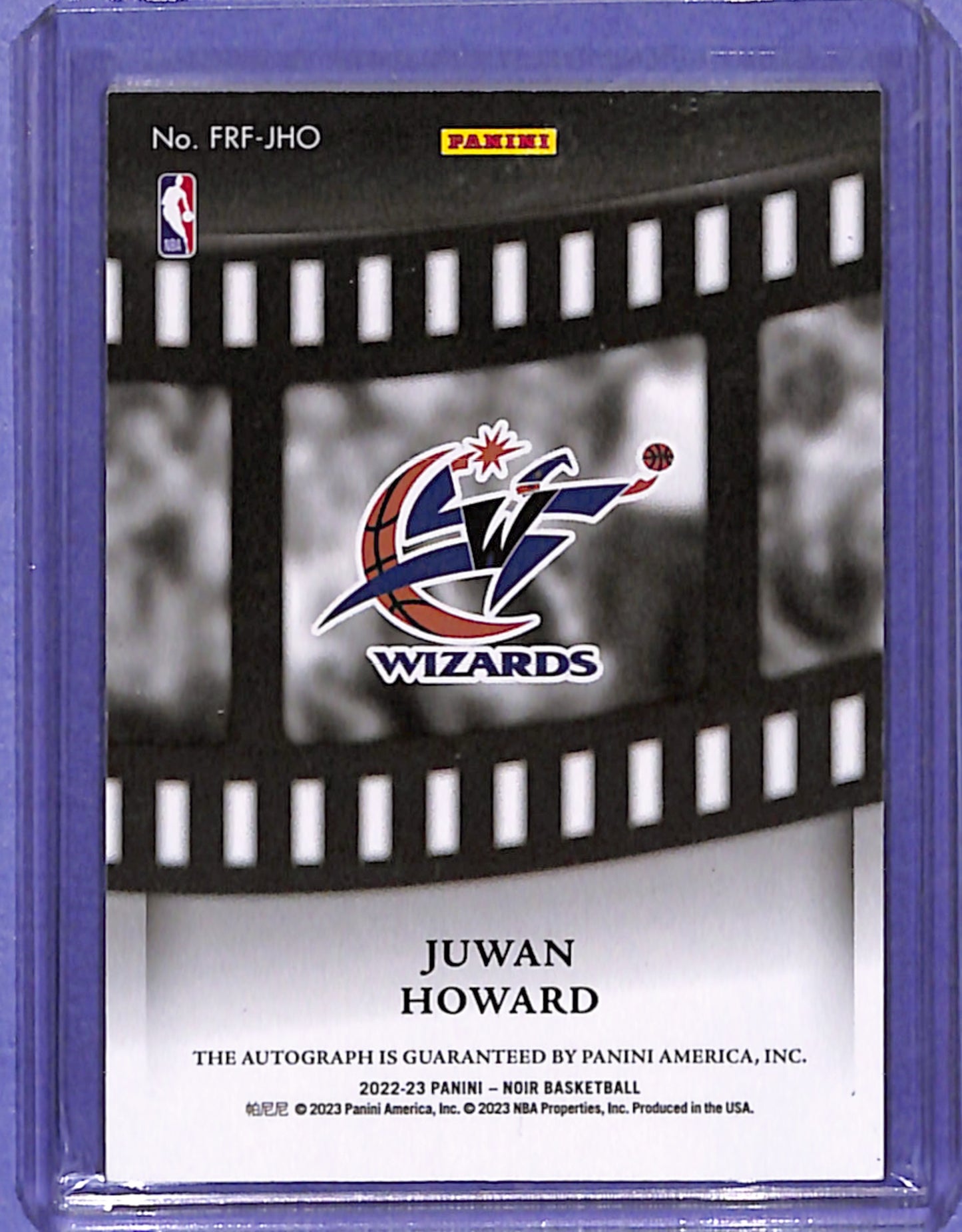 2022-23 Noir Juwan Howard Freeze Frame Signatures Gold /25 #FRF-JHO