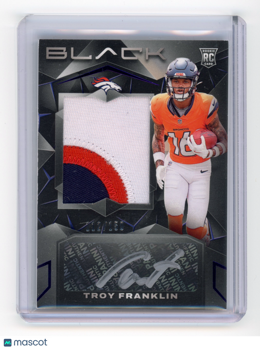 2024 Panini Black Troy Franklin Rookie Patch Autograph Royal 112/150 #216