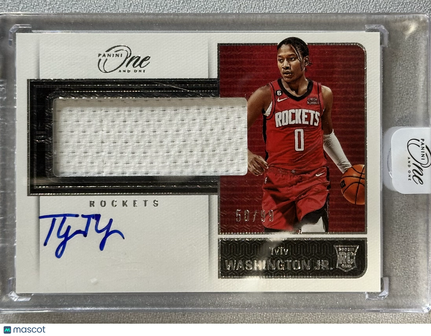 TyTy Washington Jr. 2022 Panini One and One Rookie Jumbo Jersey Auto /99 RC