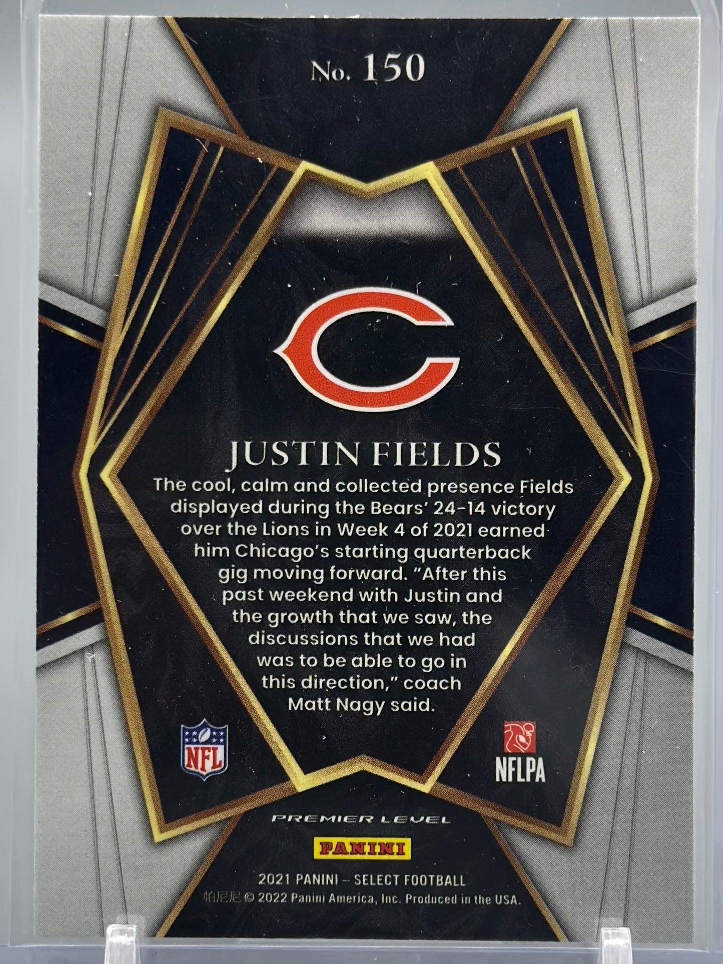 Justin Fields 2021 Panini Select #150 RC