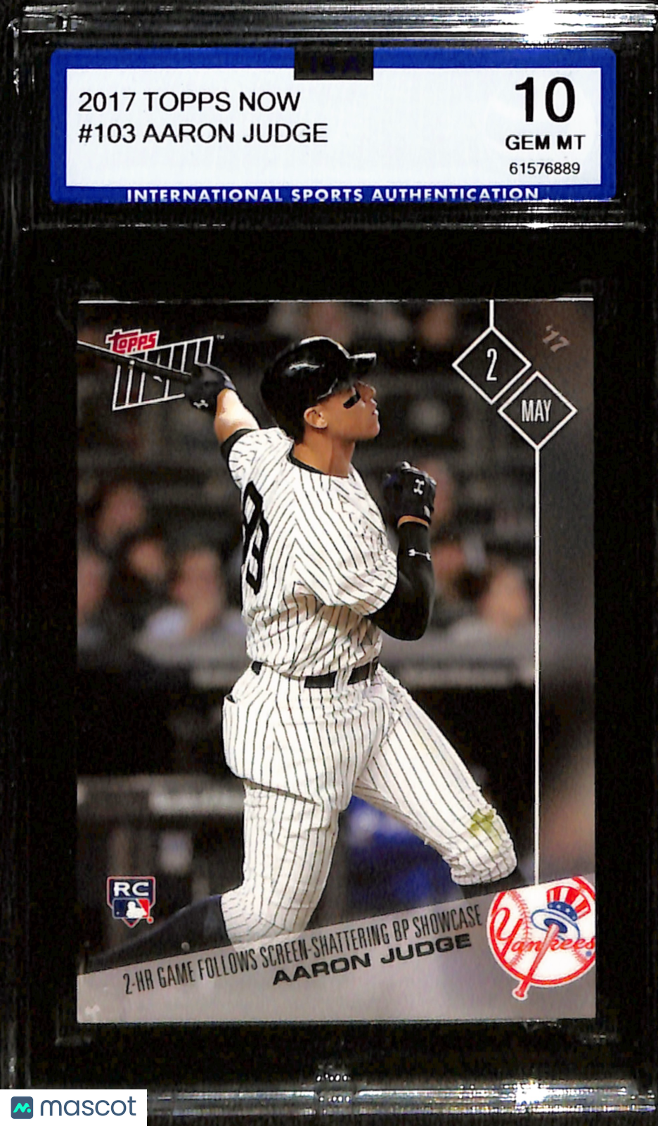 2017-18 Topps Now Aaron Judge #103 ISA 10