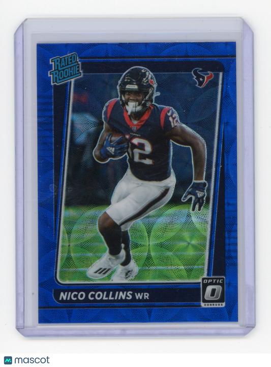 2021 Panini Donruss Optic Nico Collins Blue Scope RC #230