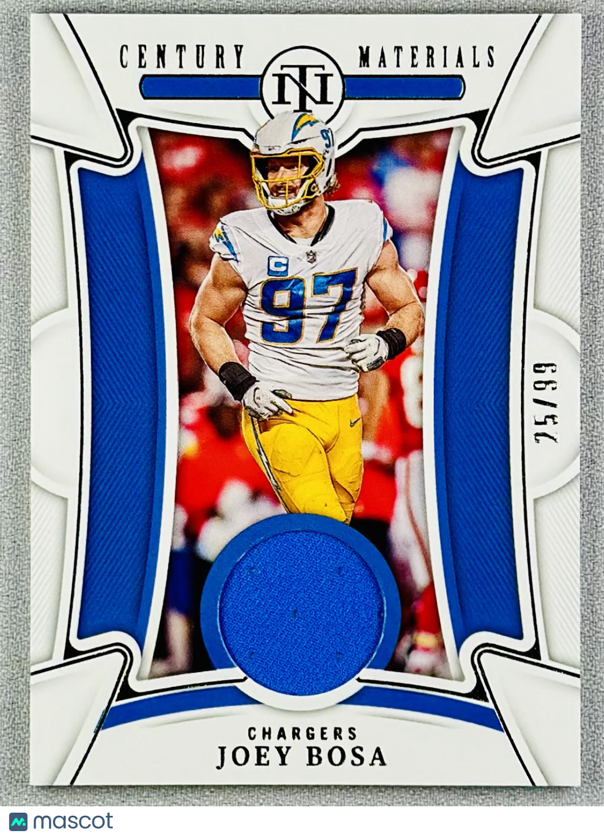 2022 Panini National Treasures Joey Bosa Century Materials /99 #CEN-JBO