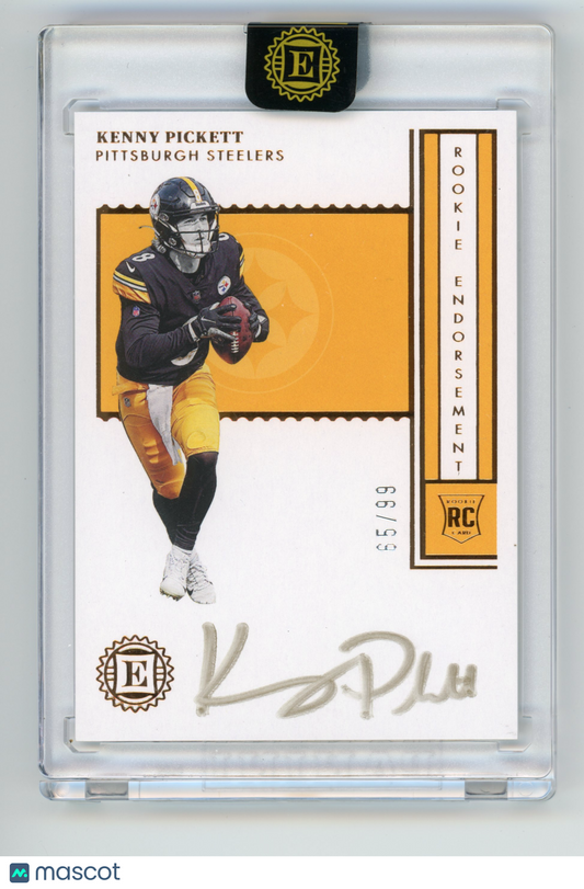 2022 Panini Encased Kenny Pickett Rookie Endorsements RC 65/99 #RE-KP