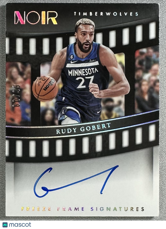 2022 Panini Noir Rudy Gobert Freeze Frame Signatures /99 #FRF-RGO