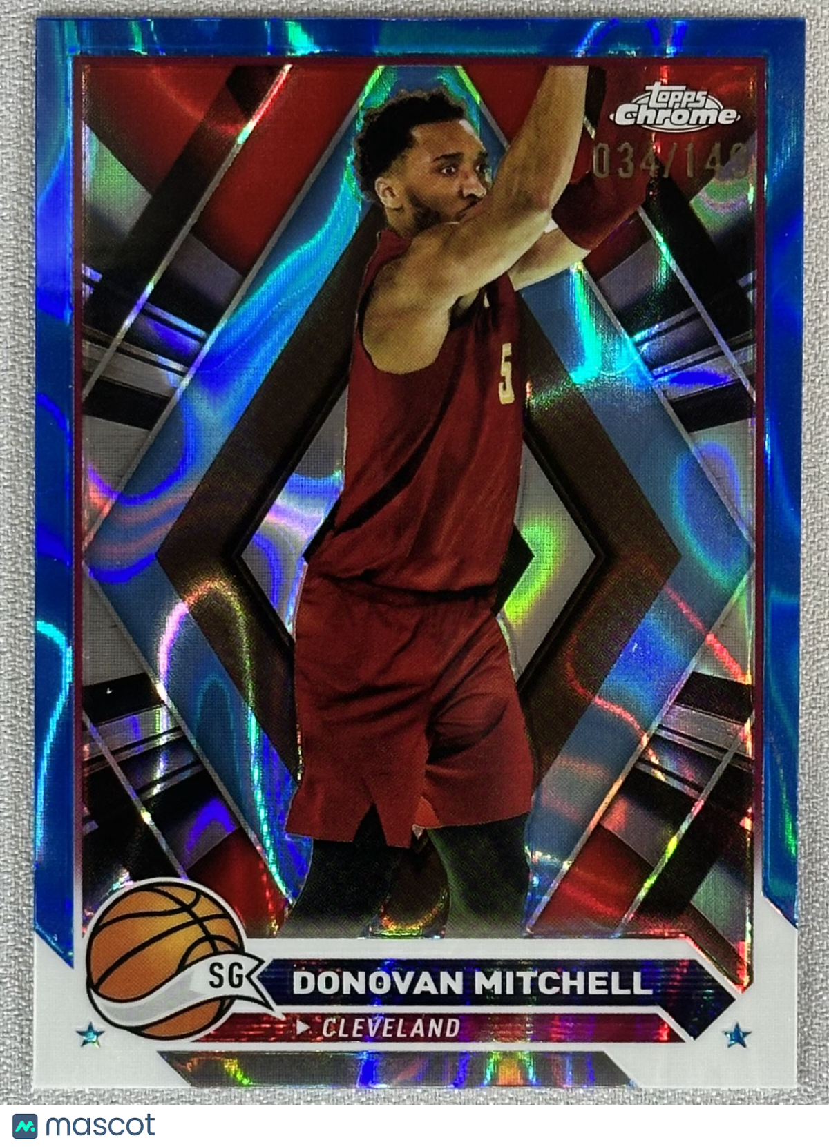 2023 Topps Chrome Donovan Mitchell Blue Lava /149 #45