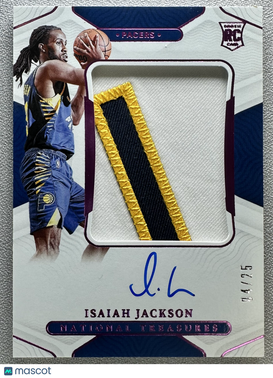 2021 Panini National Treasures Isaiah Jackson RPA Pink /25 #141 RC