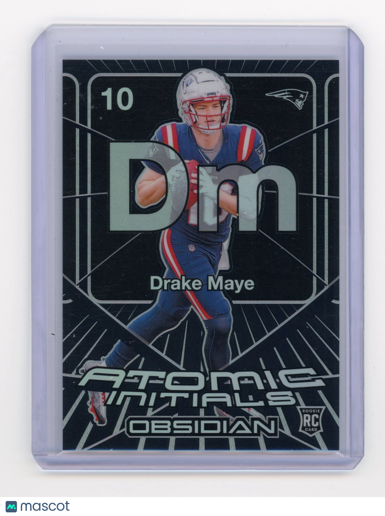 2024 Panini Obsidian Drake Maye Atomic Initials RC #13