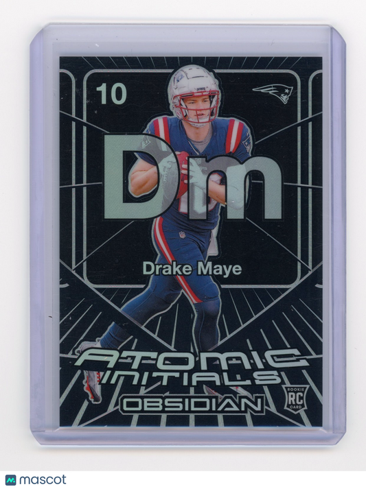 2024 Panini Obsidian Drake Maye Atomic Initials RC #13