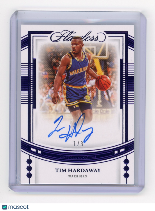 2022 Panini Flawless Tim Hardaway Draft Gem Signatures Amethyst 1/3 #DGS-TIM