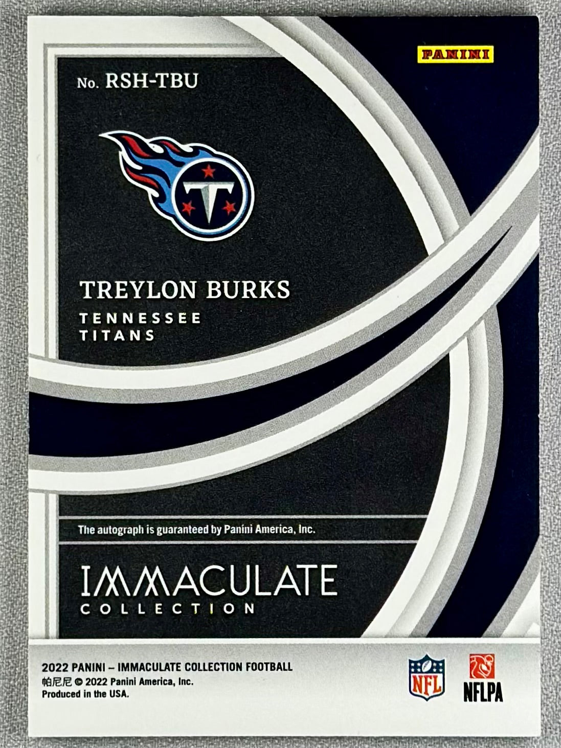 2022 Panini Immaculate Treylon Burks Shadowbox Signatures /49 #RSH-TBU RC