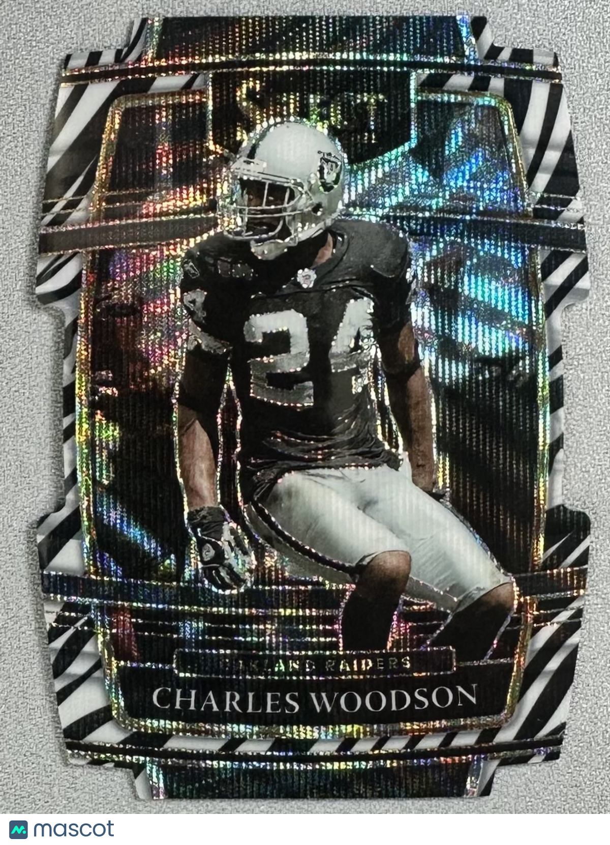 2021 Panini Select Charles Woodson Zebra Prizm Die-Cut #40