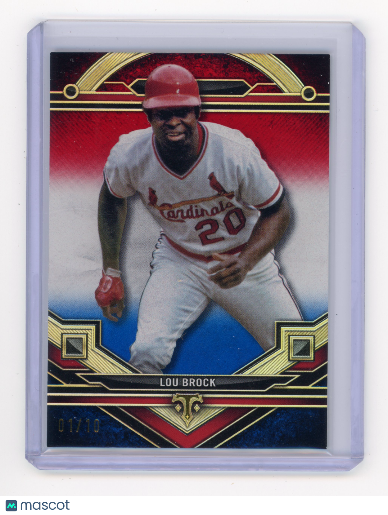 2024 Topps Triple Threads Lou Brock Red White & Blue 01/10 #50