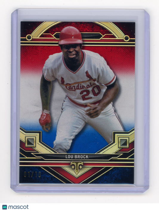 2024 Topps Triple Threads Lou Brock Red White & Blue 01/10 #50