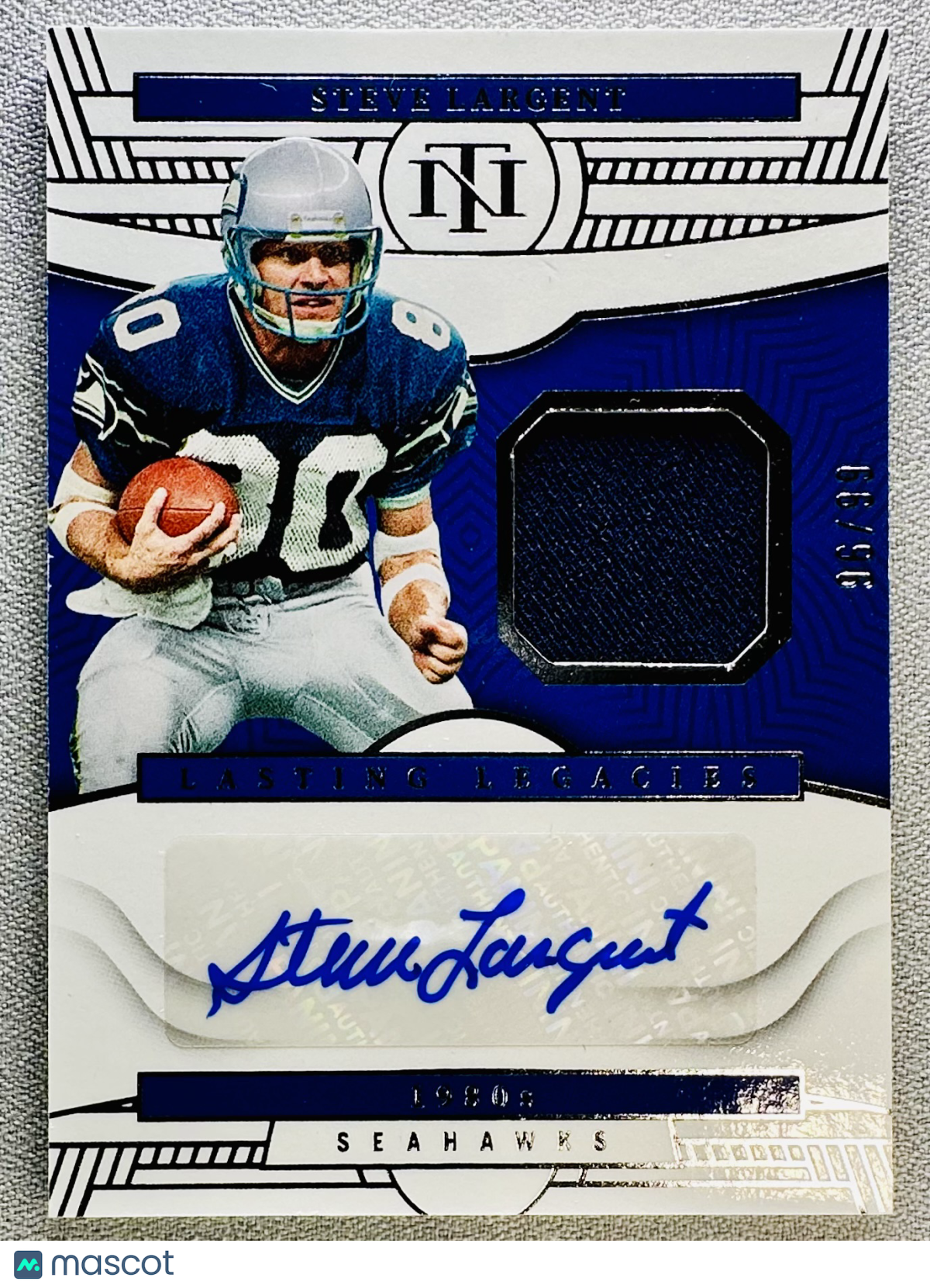 2022 Panini National Treasures Steve Largent Lasting Legacies /99 #LLE-SLA