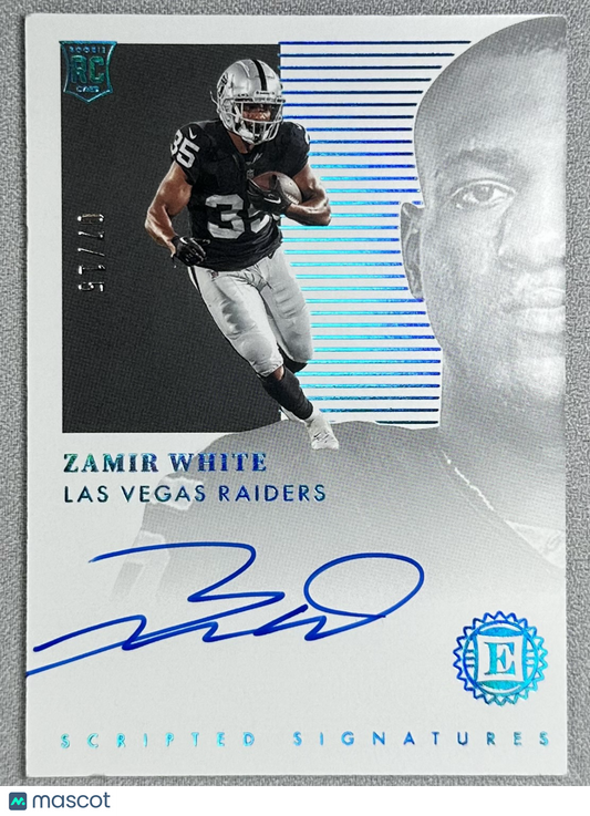 2022 Panini Encased Zamir White Scripted Signatures Sapphire /15 #SSZW RC