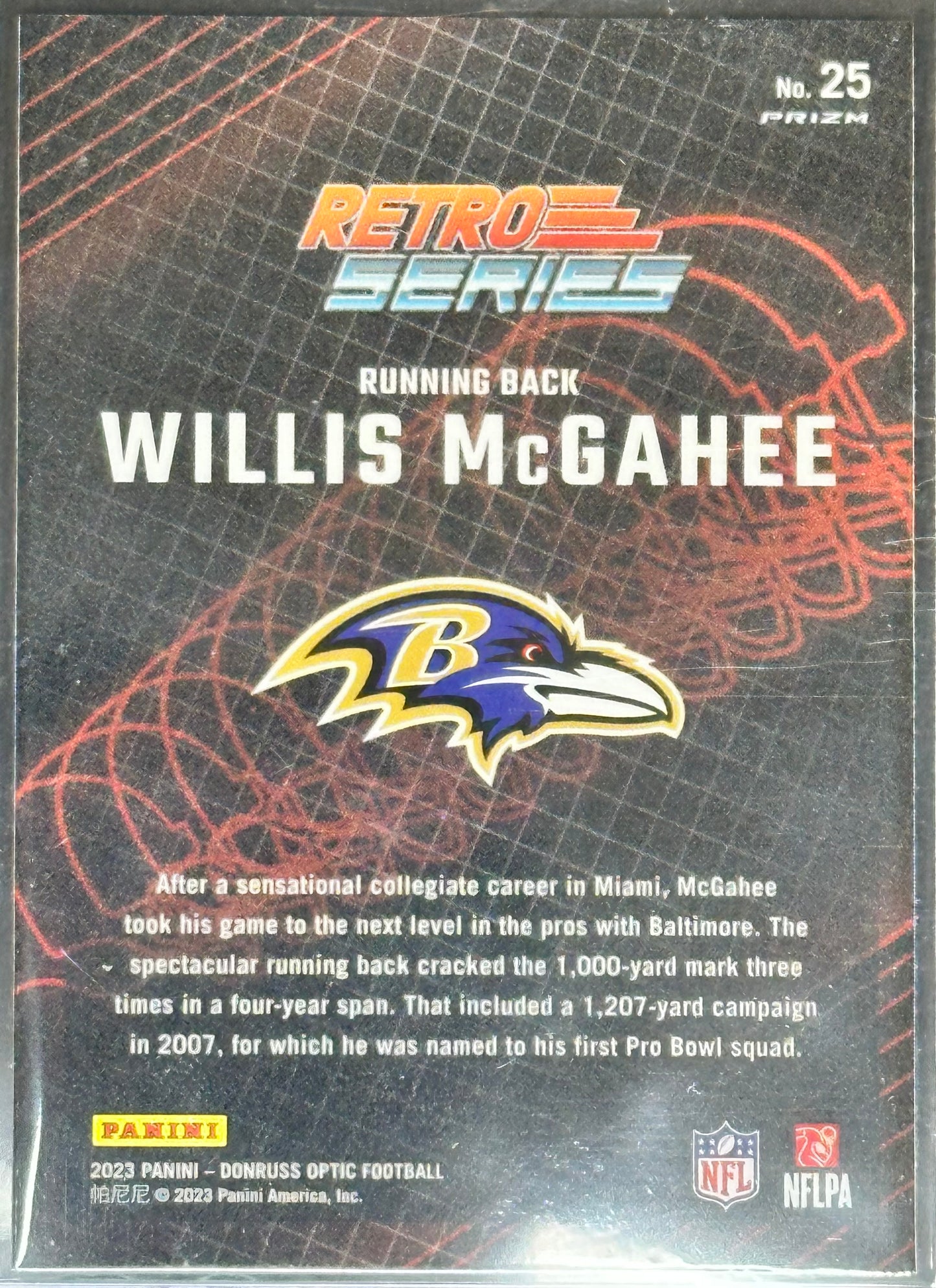 Willis McGahee 2023 Panini Donruss Optic Retro Series #25