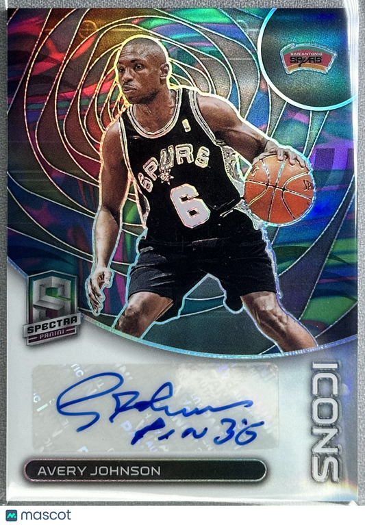 Avery Johnson 2022 Panini Spectra Icons Auto Marble /5 #IASAS