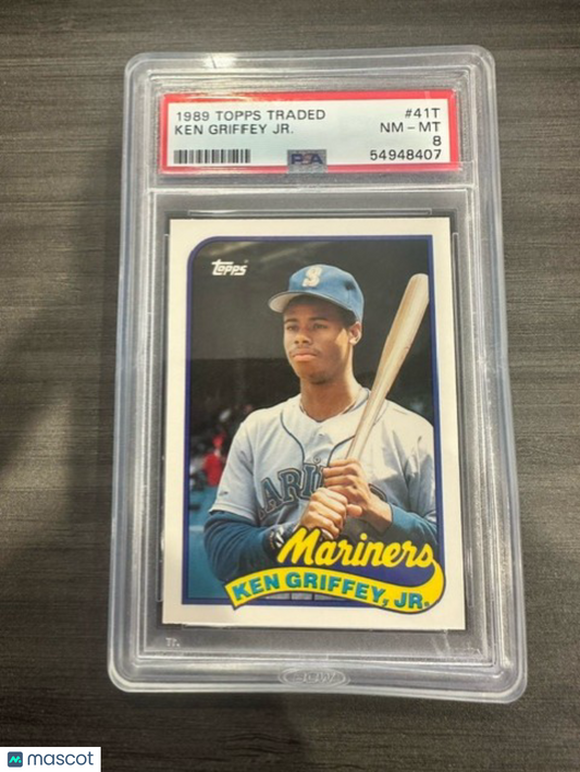 1989 Topps Traded Ken Griffey JR. #41T PSA 8