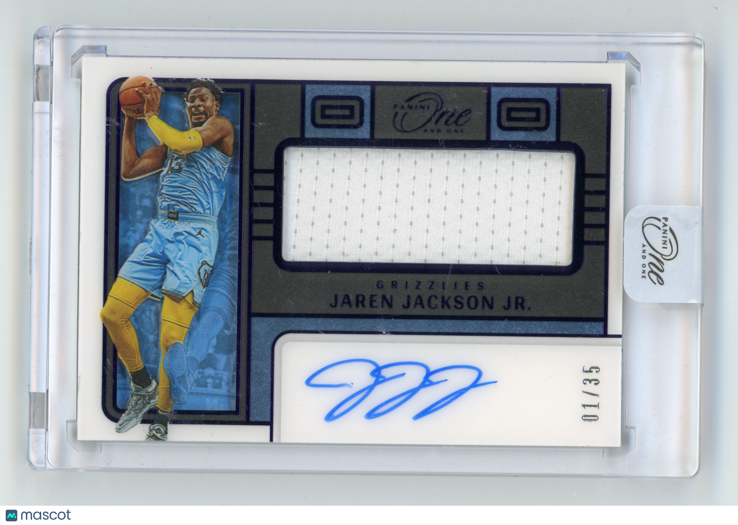 2022 Panini One and One Jaren Jackson Jr. Jumbo Jersey Auto Purple 1/35 #JJA-JJJ