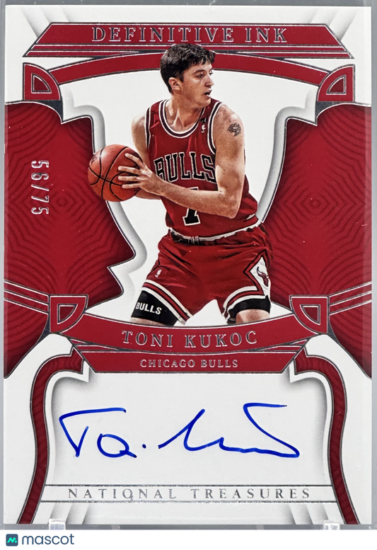 Toni Kukoc 2022 Panini National Treasures Definitive Ink /75 #DEF-TKK