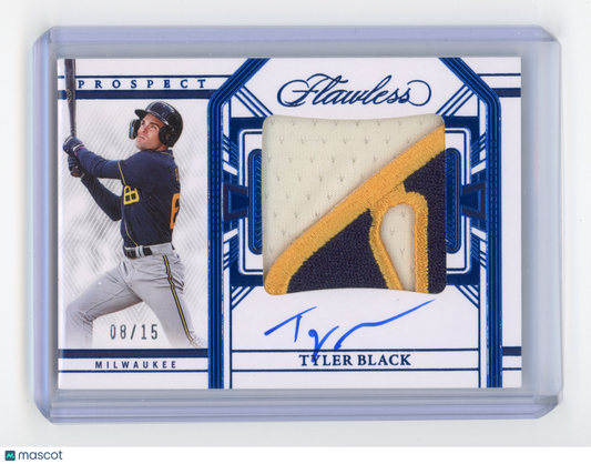 2024 Panini Flawless Tyler Black Prospect Patch Autograph Sapphire 08/15 #PPA-TB