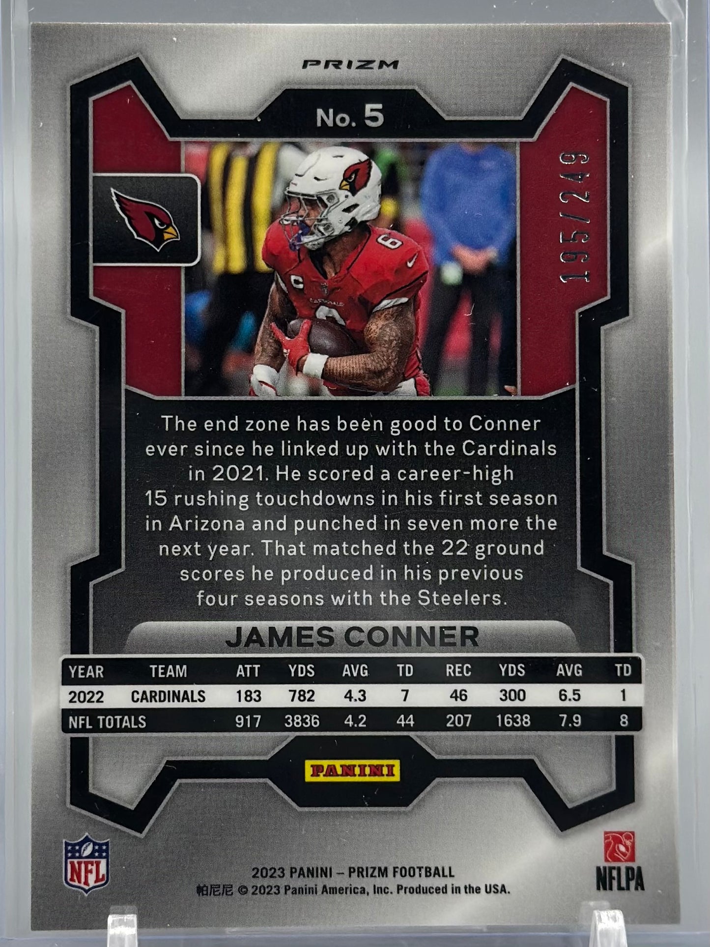 James Conner 2023 Panini Prizm Orange /249 #5