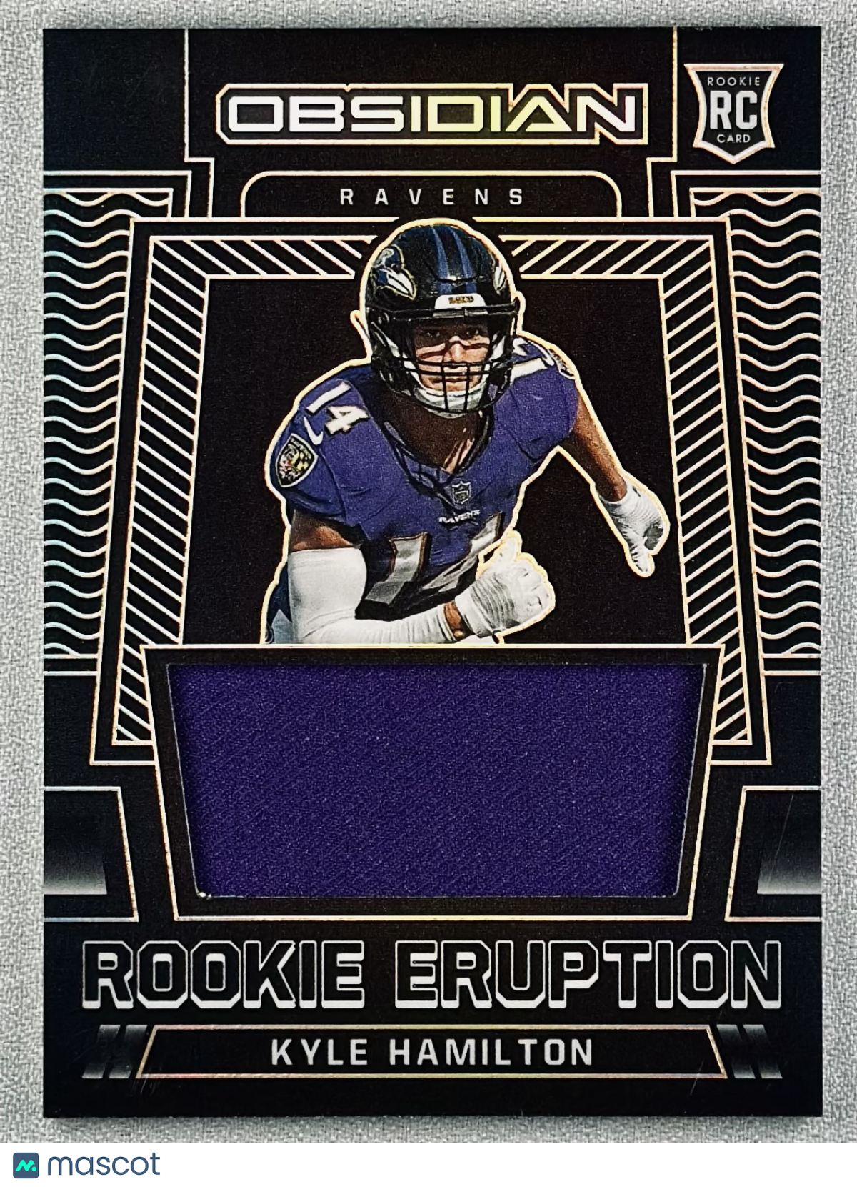 2022 Panini Obsidian Kyle Hamilton Rookie Eruption Orange /75 #RE-KHA RC