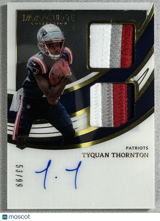 2022 Panini Immaculate Tyquan Thornton Signature Patches /99 #ISP-TTH