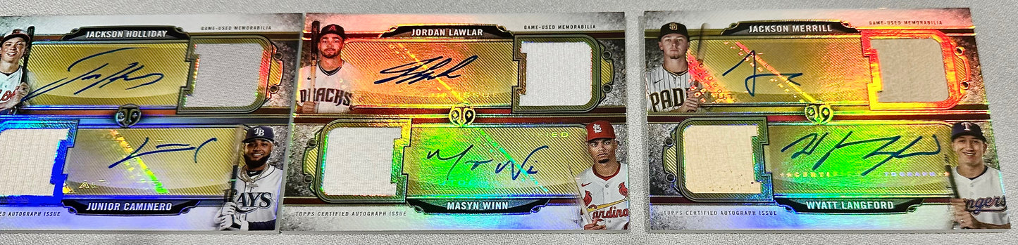 2024 Topps Triple Threads Elly De La Cruz & More Deca Auto Relic Booklet /10