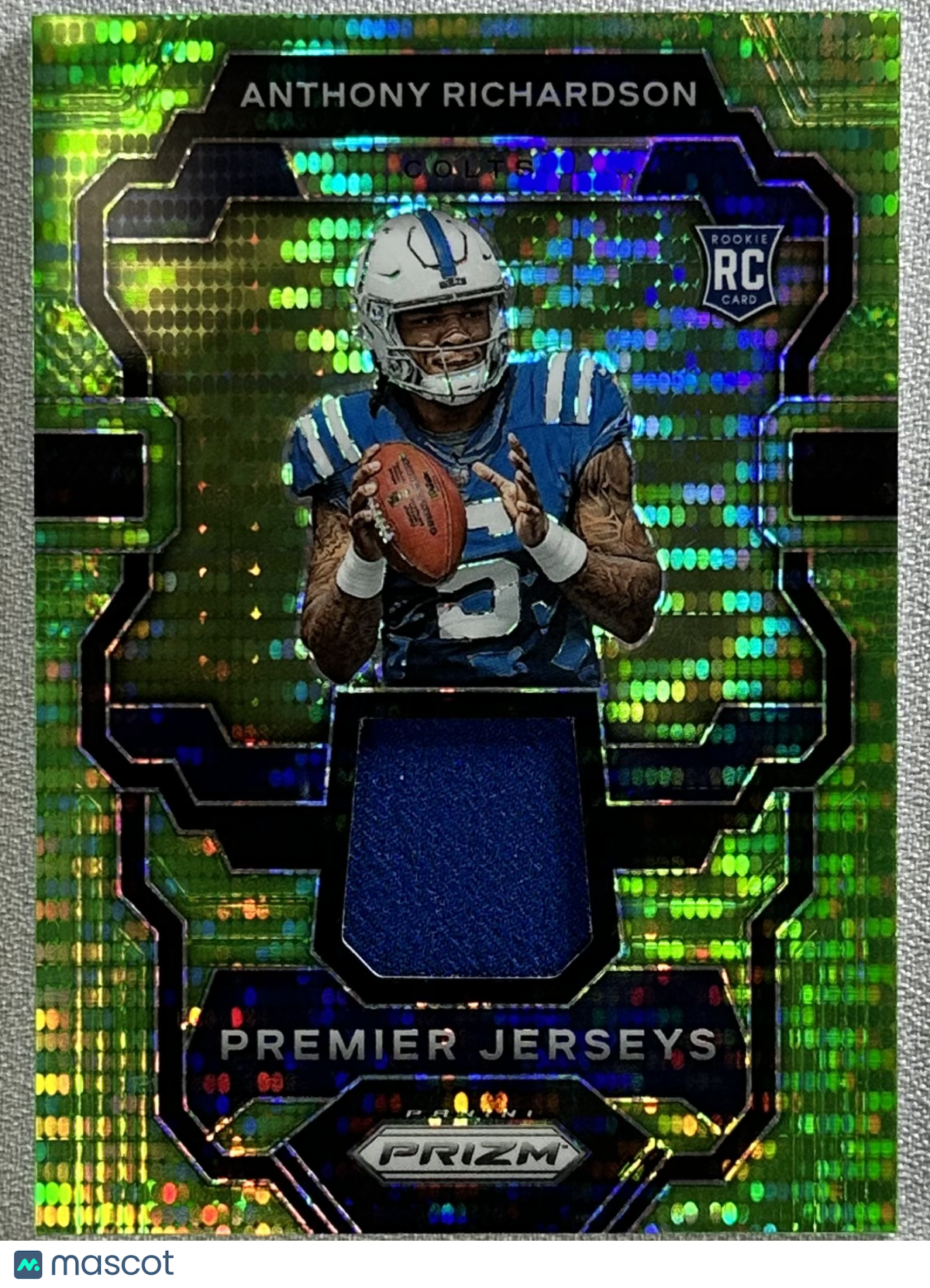 2023 Panini Prizm Anthony Richardson Premier Jerseys Neon Green Pulsar RC