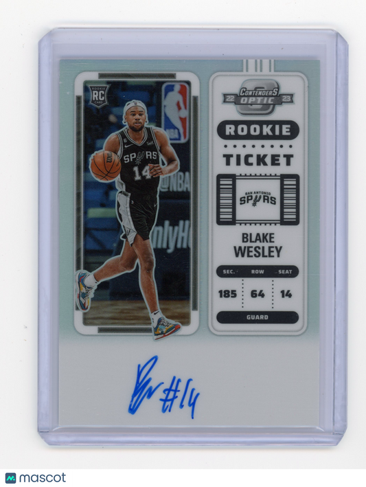 2022 Panini Contenders Optic Blake Wesley Rookie Ticket Auto Silver RC #130