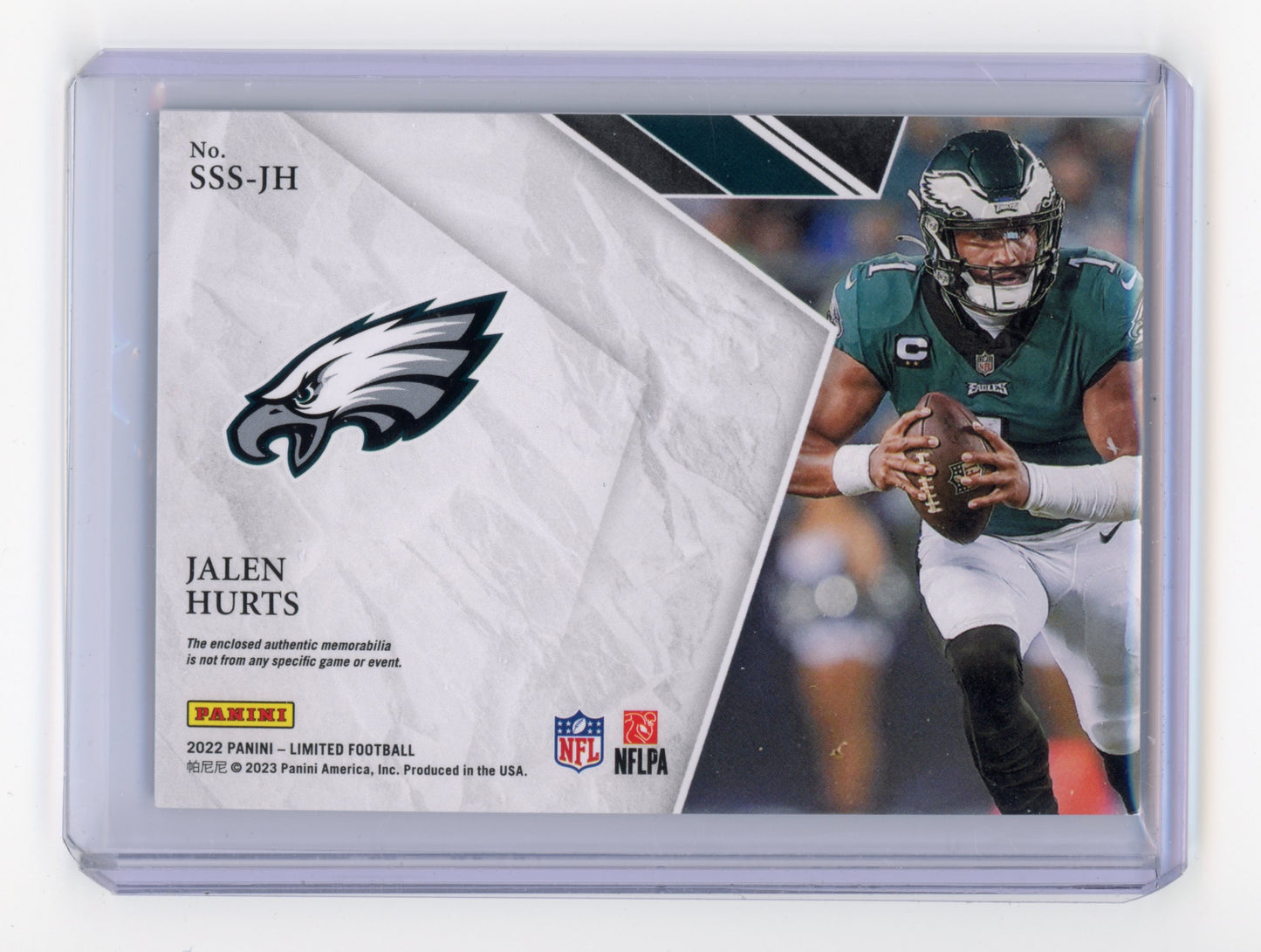2022 Panini Limited Jalen Hurts Stadium Star Swatches /99 #SSS-JH