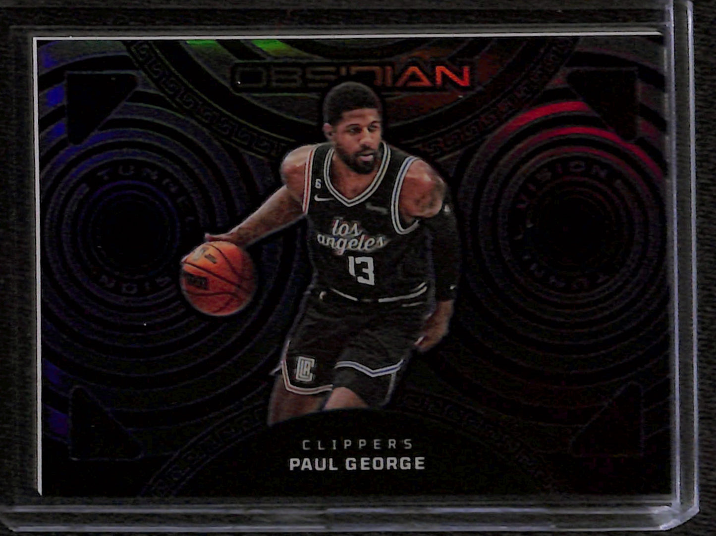 2022-23 Obsidian Paul George Tunnel Vision Purple Electric Etch /75 #7