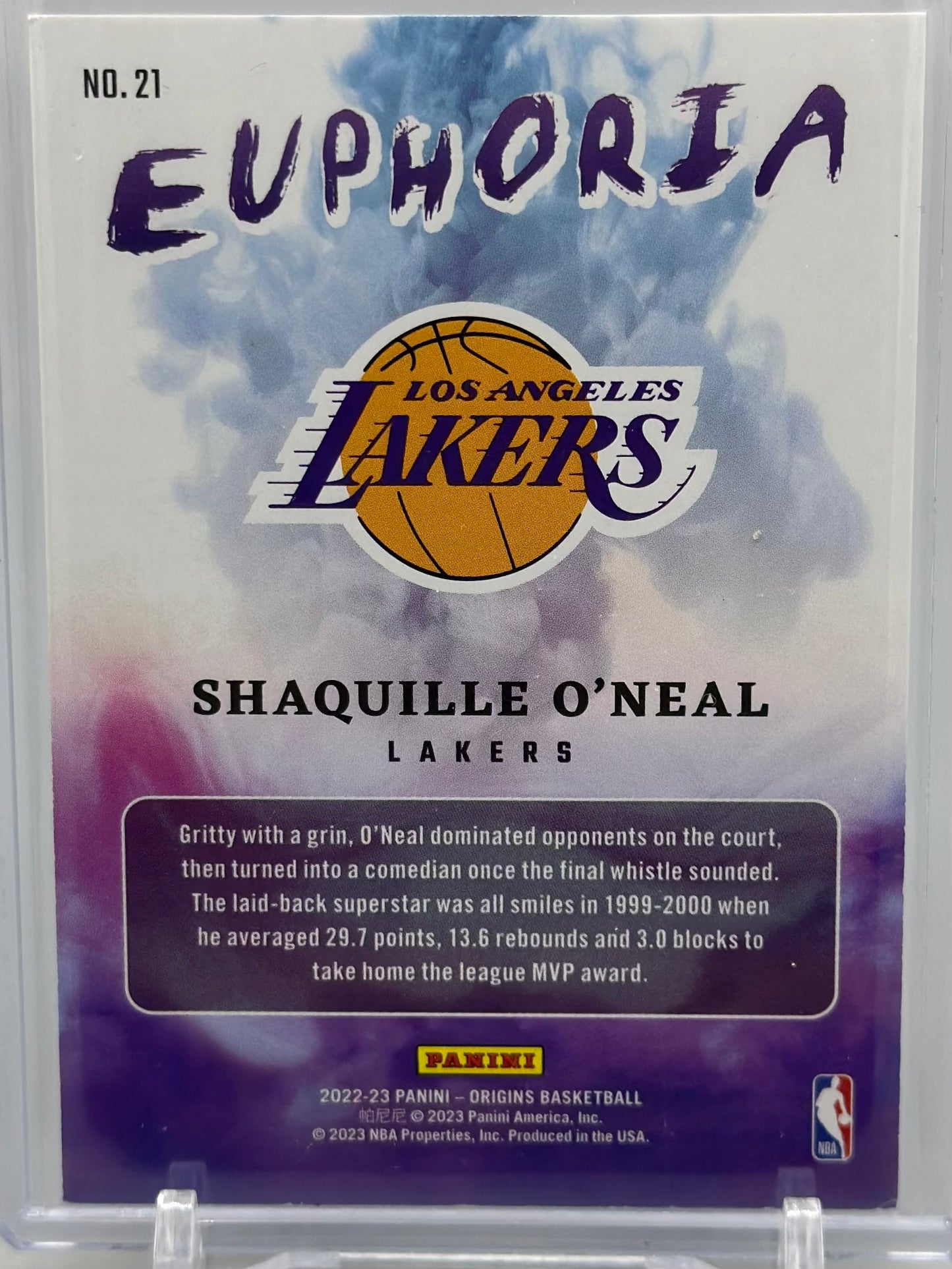 Shaquille O'Neal 2022 Panini Origins Euphoria Turquoise /25 #21