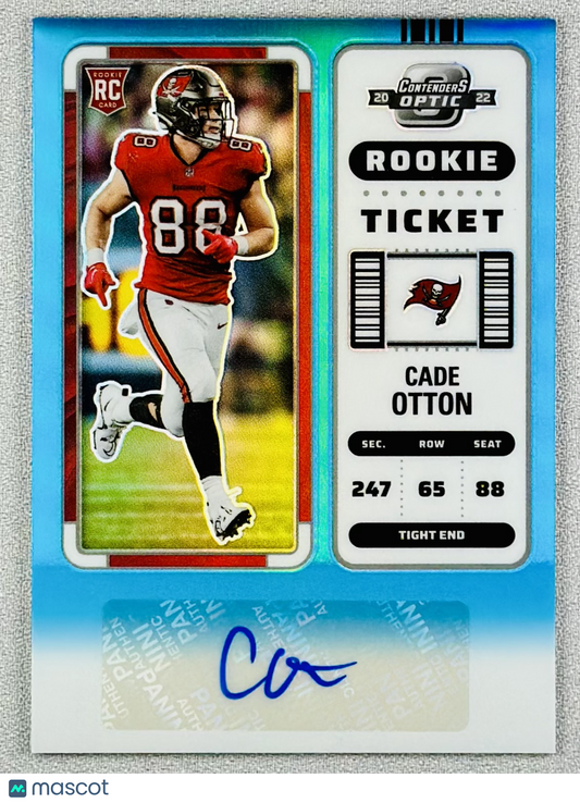 2022 Panini Contenders Optic Cade Otton Rookie Ticket Auto Blue /99 #148 RC