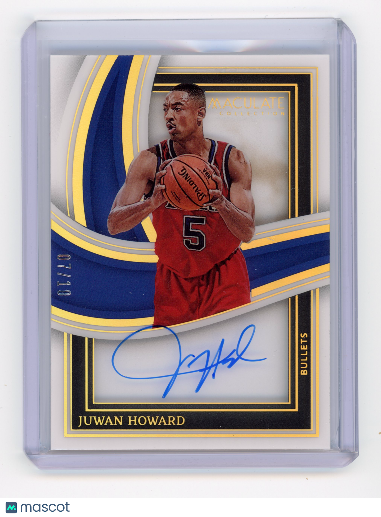 2022 Panini Immaculate Juwan Howard Shadowbox Signatures Gold 07/10 #SBS-JHW