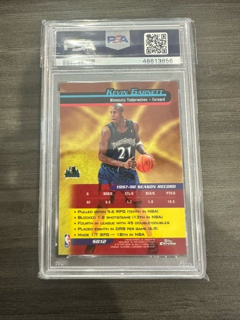 1998 Topps Chrome Season's Best Kevin Garnett Soarers #SB12 PSA 9