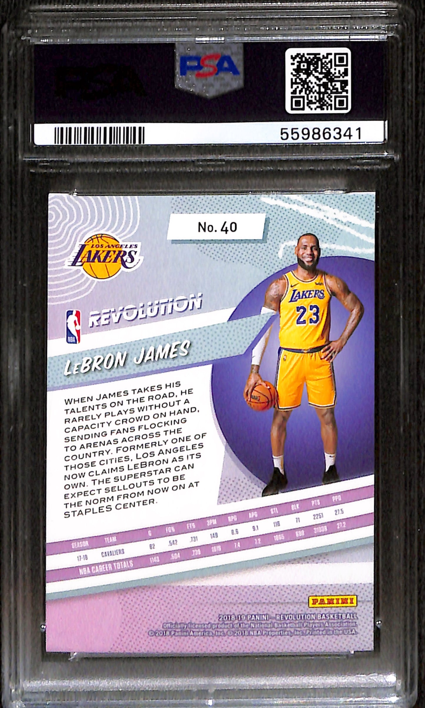 2018-19 Revolution LeBron James #40 PSA 10