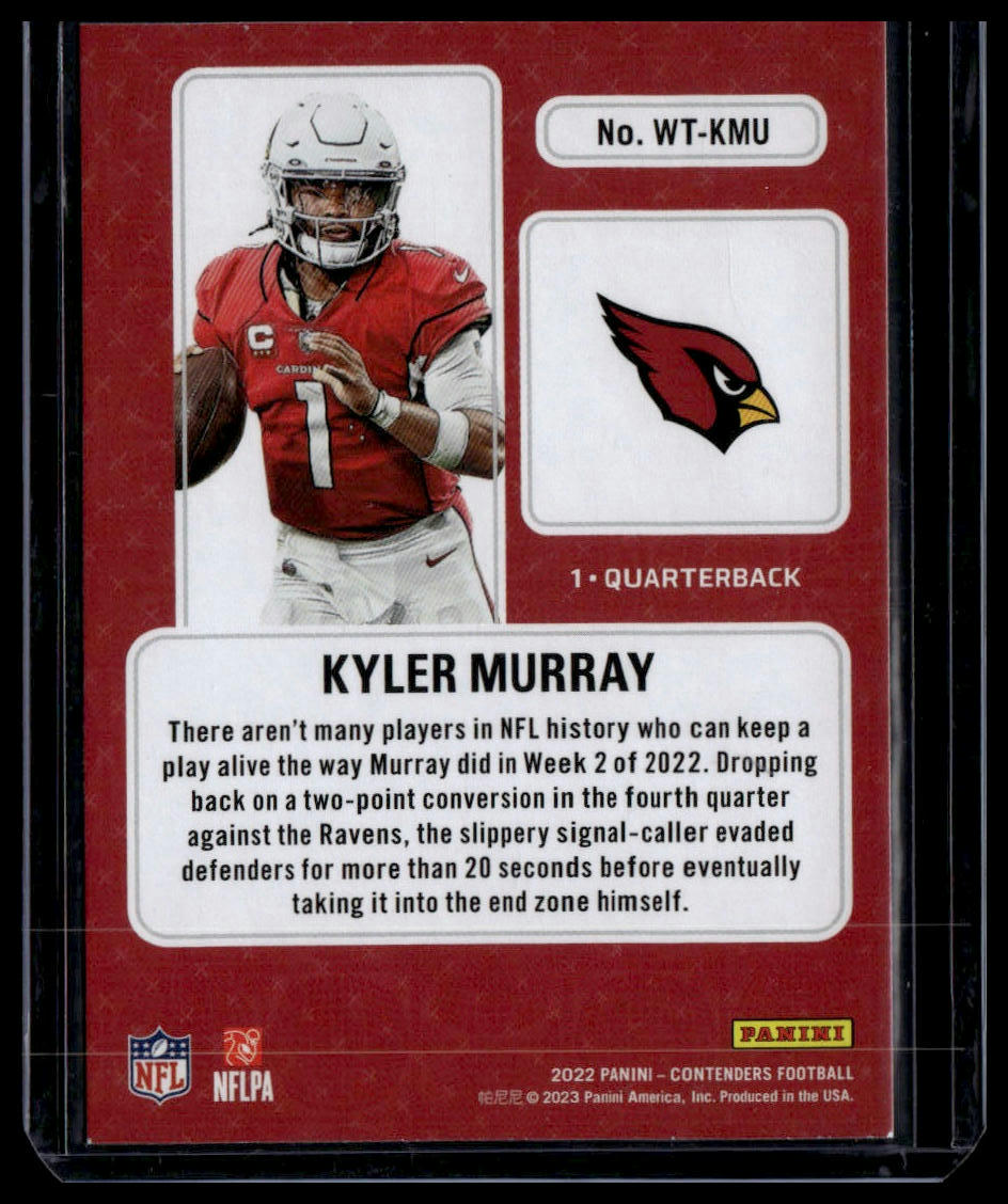 Kyler Murray 2022 Panini Contenders Winning Ticket #WT-KMU