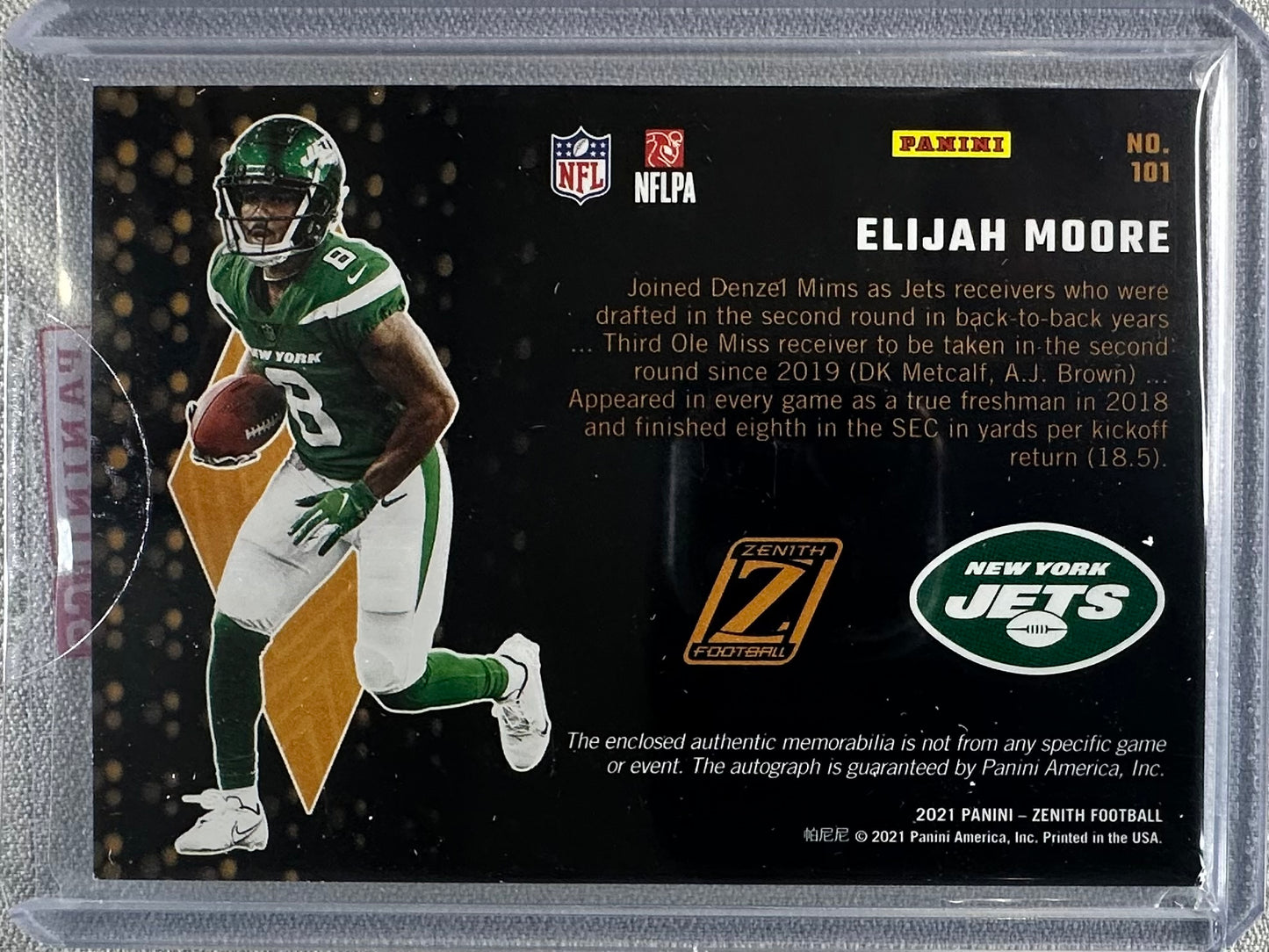 2021 Panini Zenith Elijah Moore RPA Copper /150 #101 RC