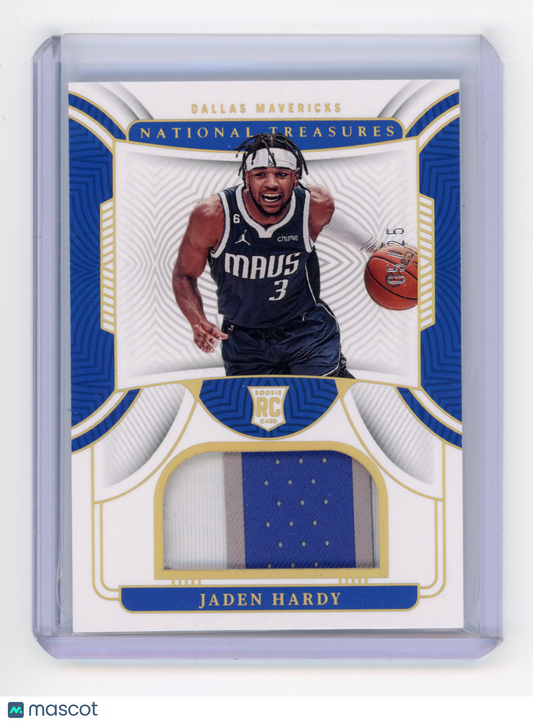 2023 Panini National Treasures Jaden Hardy Rookie Materials Prime /25 #RMR-HAR